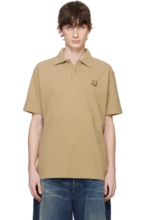 Maison Kitsuné Khaki Bold Fox Head Patch Comfort Polo