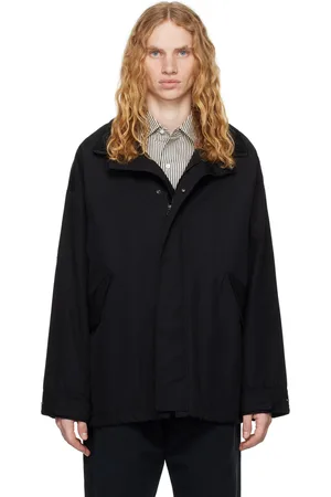 Kaptain Sunshine Black Short Mil Coat
