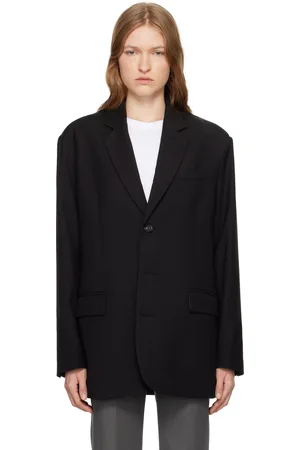 The Frankie Shop Black Gelso Oversized Blazer