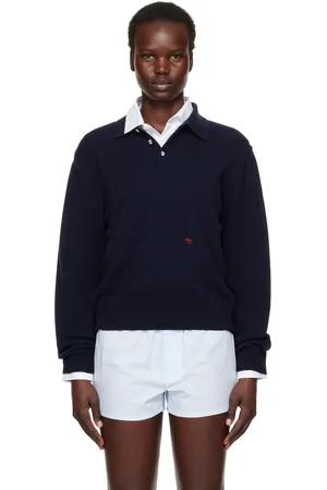 HOMMEGIRLS Navy Wool Polo