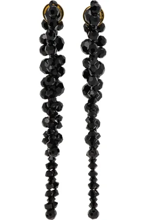 Simone Rocha Black Double Pierce Through Drip Earrings