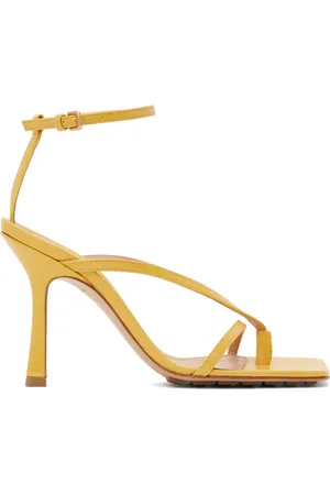 Bottega Veneta Yellow Stretch Heeled Sandals