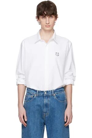 Maison Kitsuné White Contour Fox Head Skate Shirt