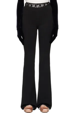 pushBUTTON Black Panty Waist Lounge Pants