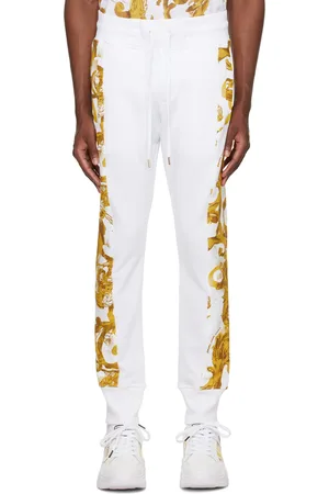 VERSACE White Watercolour Couture Sweatpants
