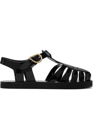 Ancient Greek Sandals Black Homeria Jelly Sandals