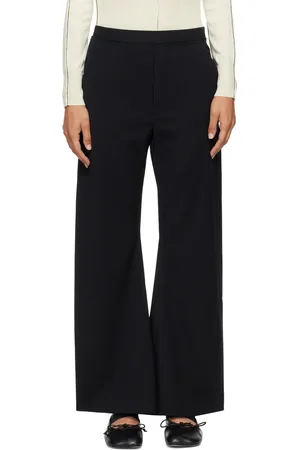 Maison Margiela Black Logo-Embroidered Trousers