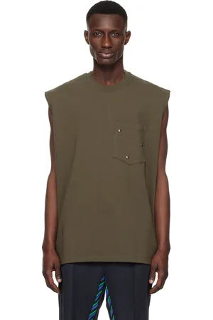 SONG FOR THE MUTE Khaki Arabesque Tank Top