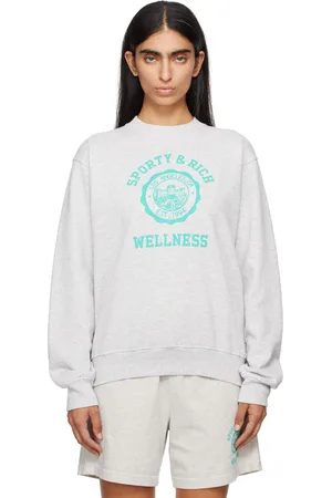 Sporty & Rich Gray Emblem Sweatshirt