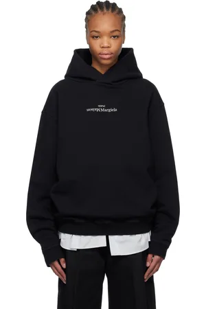 Maison Margiela Black Distorted Logo Hoodie