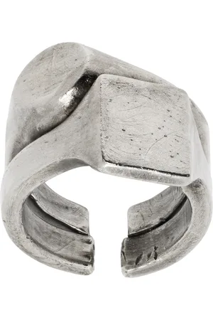 TITLE OF WORK Silver Double Stacked Large Signet Ring