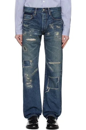 JUNYA WATANABE Blue Distressed Jeans