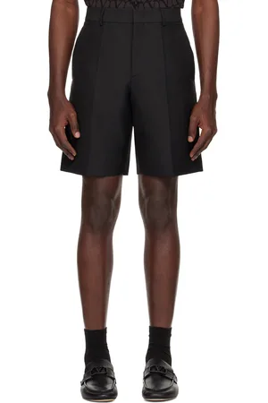 VALENTINO Black Creased Shorts