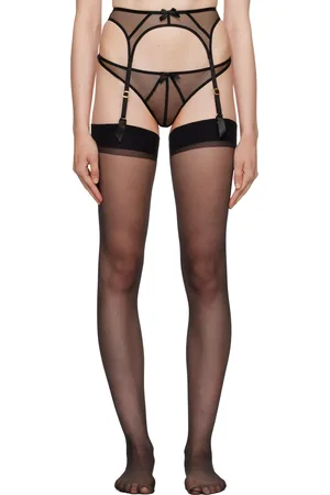 Agent Provocateur Black Ellise Garter Belt