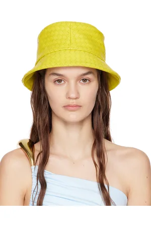 Bottega Veneta Yellow Intrecciato Bucket Hat