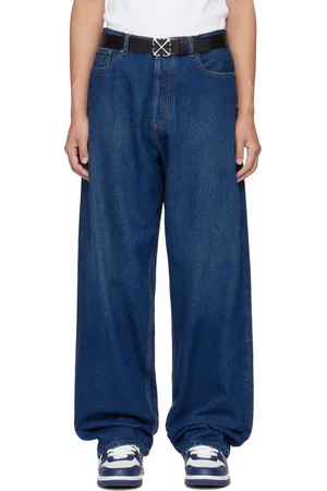 OFF-WHITE Blue Arrow Loose Jeans