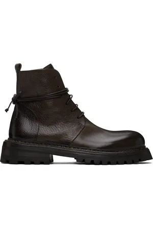 MARSÈLL Brown Carrucola Lace Up Ankle Boots
