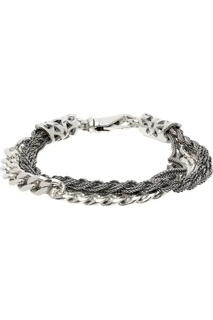 EMANUELE BICOCCHI Silver Double Braided Bracelet