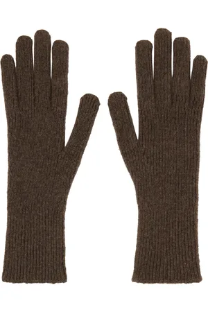 Baserange Brown Ribbed Gloves