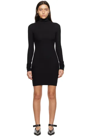 ÉTERNE Black Turtleneck Minidress