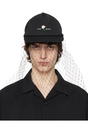 UNDERCOVER Black Beaded Appliqué Cap