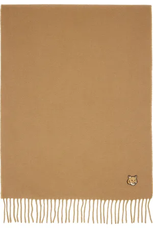 Maison Kitsuné Beige Bold Fox Head Double Face Scarf
