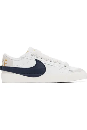 Nike White & Navy Blazer Low 