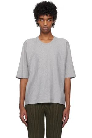 Issey Miyake Gray Release-T Basic T-shirt