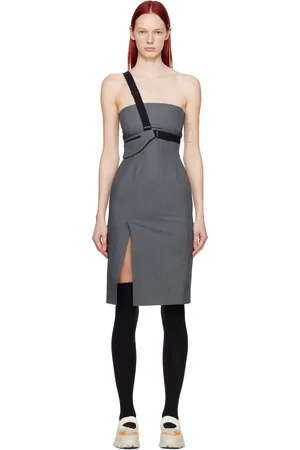 Hyein Seo SSENSE Exclusive Gray Cinch Bag Dress