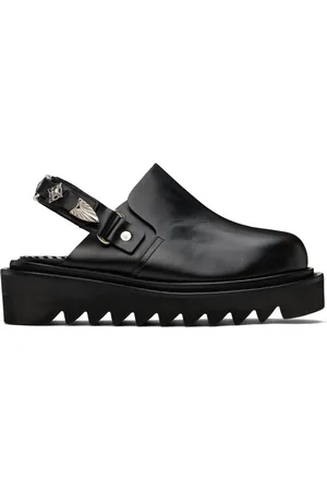 TOGA PULLA SSENSE Exclusive Black Back Strap Mule Loafers