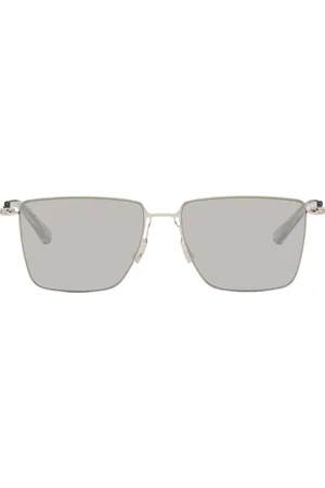 Bottega Veneta Silver Square Sunglasses