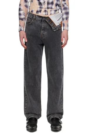 Y / PROJECT Gray Asymmetric Waist Jeans