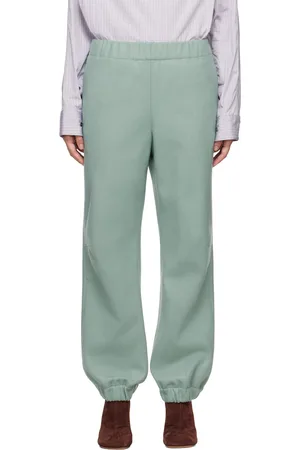 DRIES VAN NOTEN Blue Wool Trousers