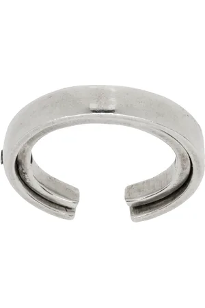 TITLE OF WORK Silver Double Hinge Black Diamond Ring