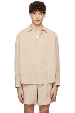 Tonywack Beige Double Weave Linen Shirt
