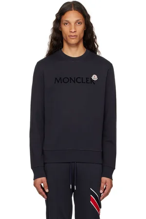 Moncler Navy Flocked Logo Sweatshirt