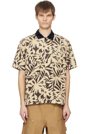 SACAI Brown & Beige Leaf Shirt