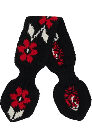 YMC Black Slot Flower Scarf