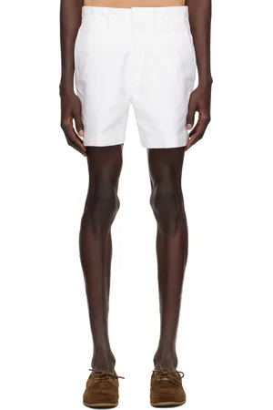 Tom Ford White Cotton Satin Tailored Shorts