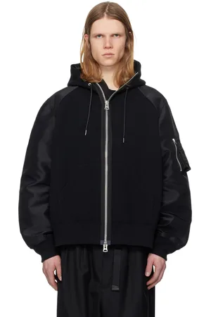 SACAI Black Sponge Sweat Hoodie