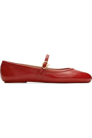 Gianvito Rossi Red Carla Ballerina Flats