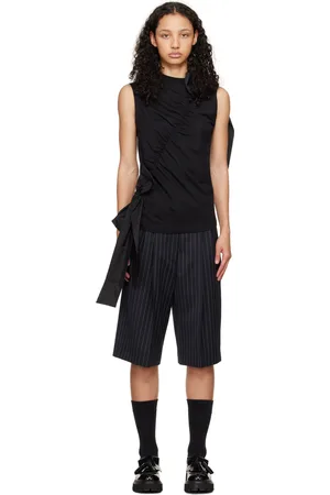 Msgm Black Bow Tank Top