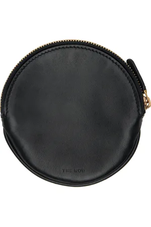 The Row Black Round Coin Pouch