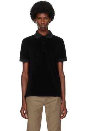 Tom Ford Black Towelling Polo