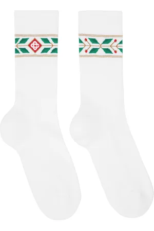 Casablanca White Laurel Sport Socks