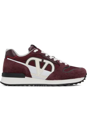 VALENTINO GARAVANI Burgundy VLogo Pace Sneakers