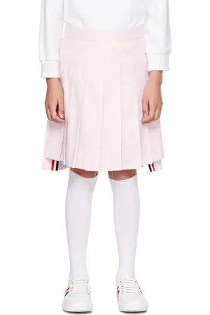 Thom Browne Kids Pink Pleated Skirt