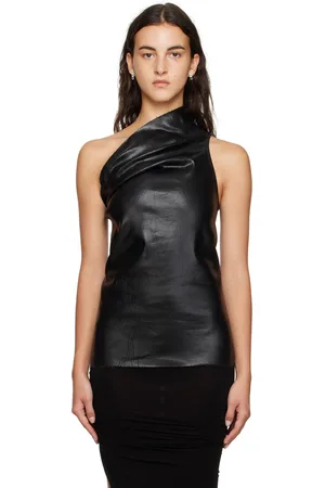 Rick Owens Black Athena Denim Tank Top