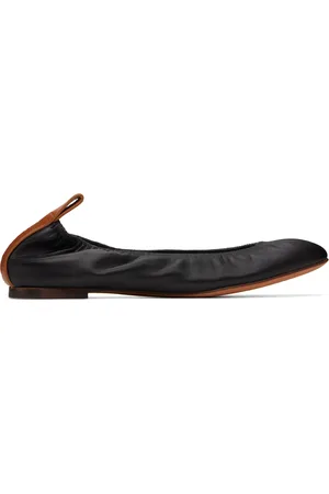 Lanvin Black Leather Ballerina Flats