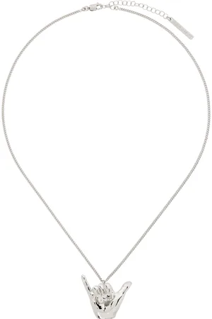 Y / PROJECT Silver Mini Shaka Pendant Necklace